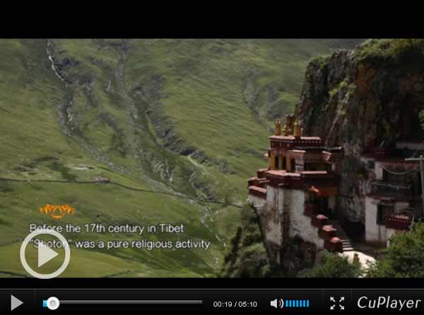 Tibet Short Documentaries - Buddha display at Drepung Monastery