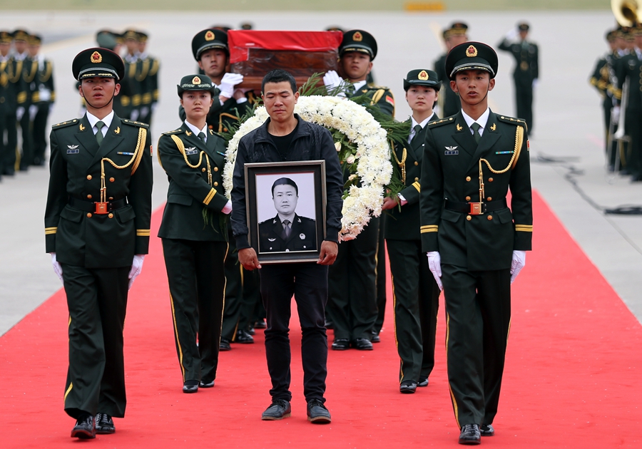 Funeral service held in NE China for killed Chinese UN peacekeeper