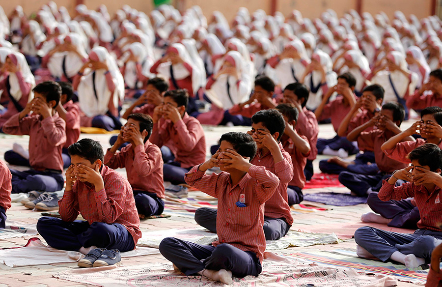 Mass yoga events ahead of International Yoga Day