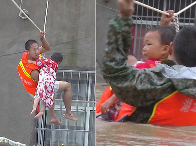 Wedding on a flooded frontline