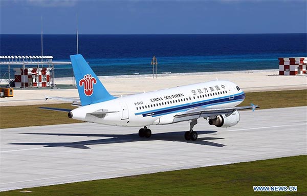 Two Nansha airports greet first civil flights