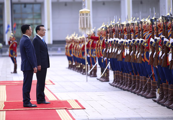 Li calls Sino-Mongolia ties 'best ever'