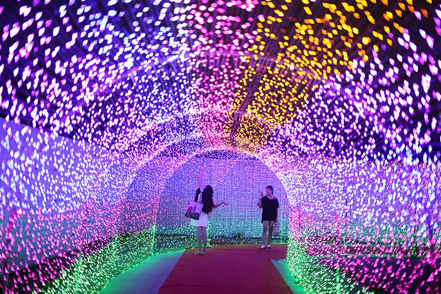 Millions of LED lights shine in E China