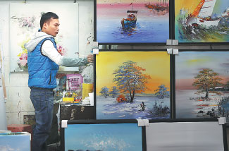 Painters' village on the canvas as slowdown bites