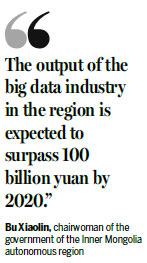 Inner Mongolia has plans to become a big data center