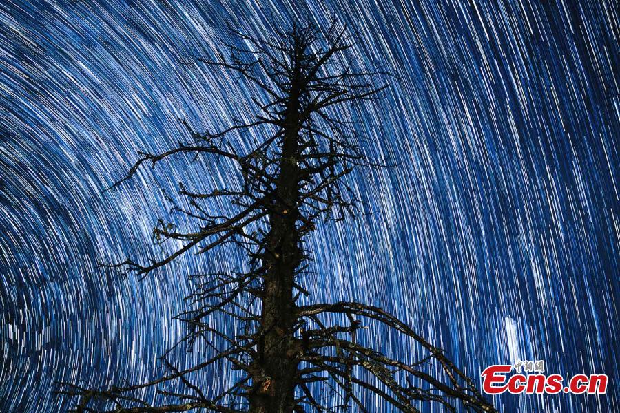 Spectacular starry night in Shigatse, Tibet