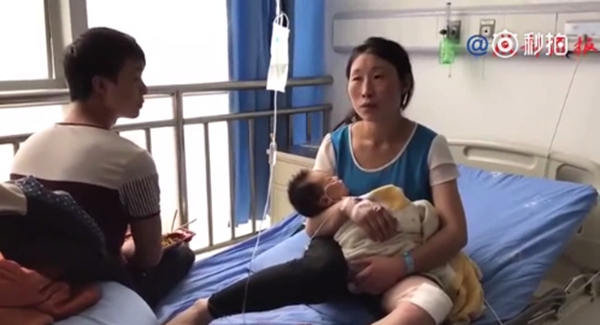 Crying infant saves his parents from landslide