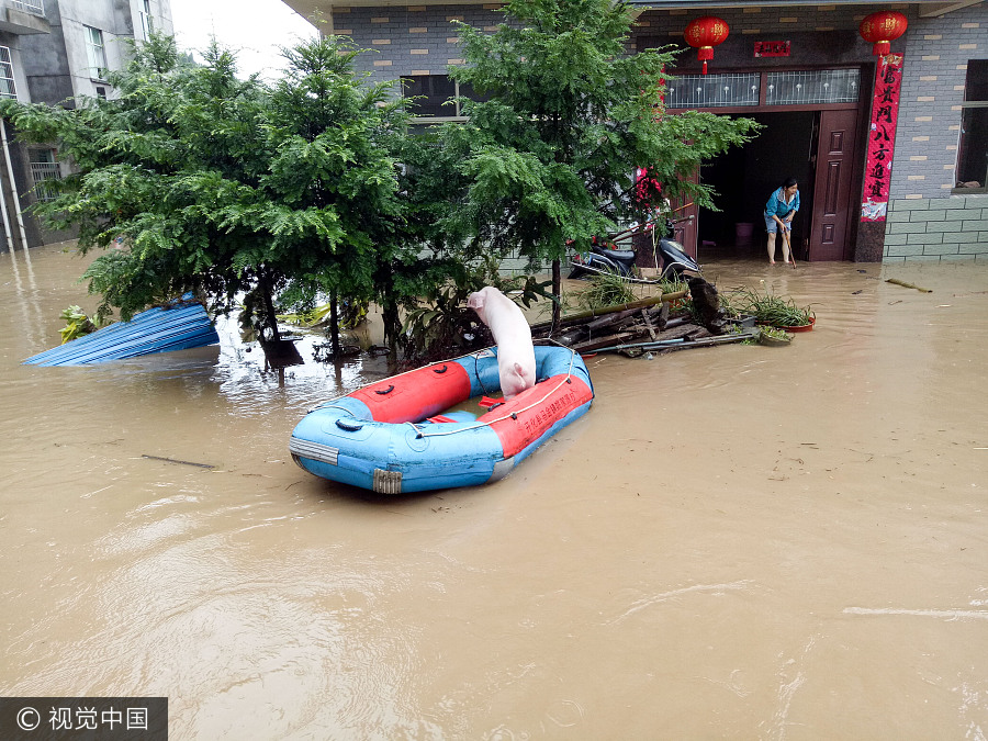 Torrential rain leaves many parts of China flooded