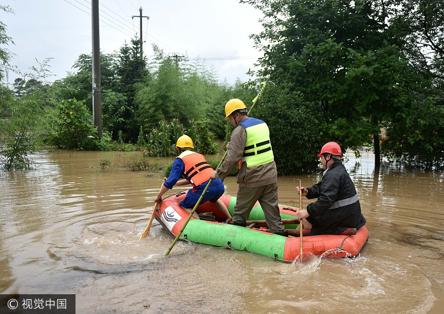 Torrential rain leaves many parts of China flooded