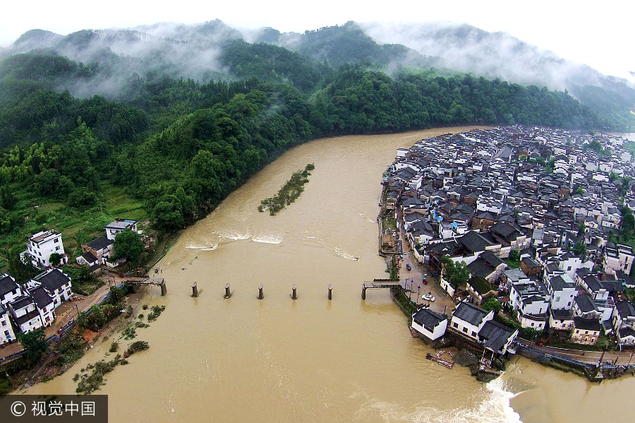 Torrential rain leaves many parts of China flooded