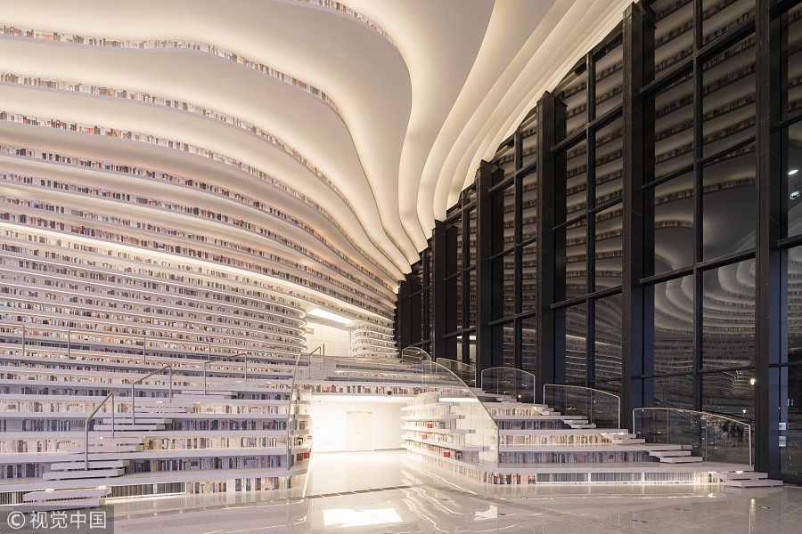 Futurist library draws readers, and also visitors