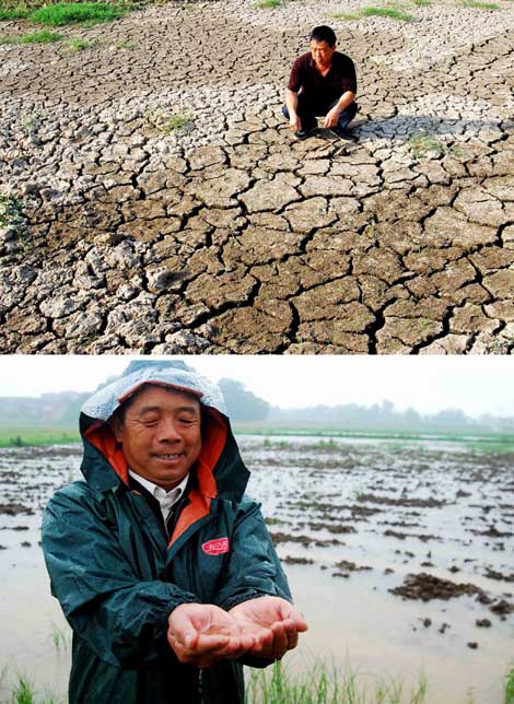 Rain quenches thirst of areas hit by drought