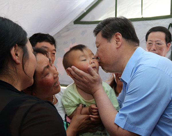 President Xi stresses rehabilitation in quake area President Xi stresses rehabilitation in quake area
