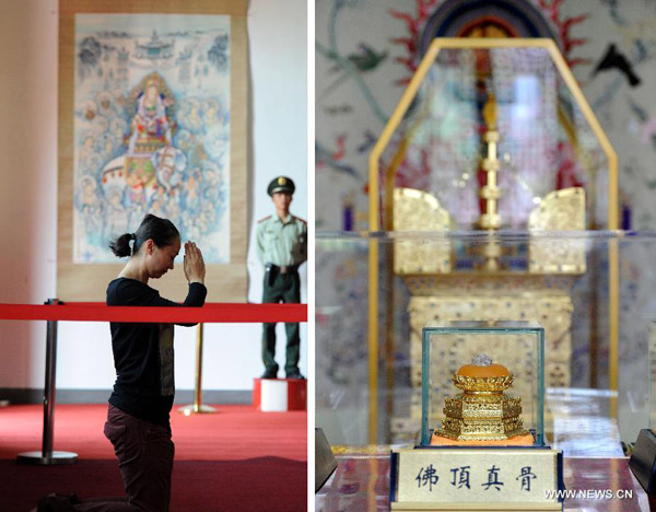 Sakyamuni's parietal bone relic flown back to Nanjing