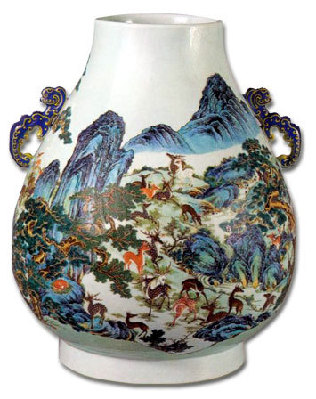 The Ox-head-shaped Zun Porcelain