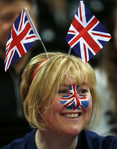 Painted faces of Olympic fans