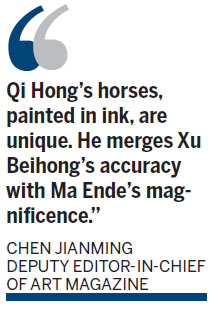 Though known for horses, painter has broader range