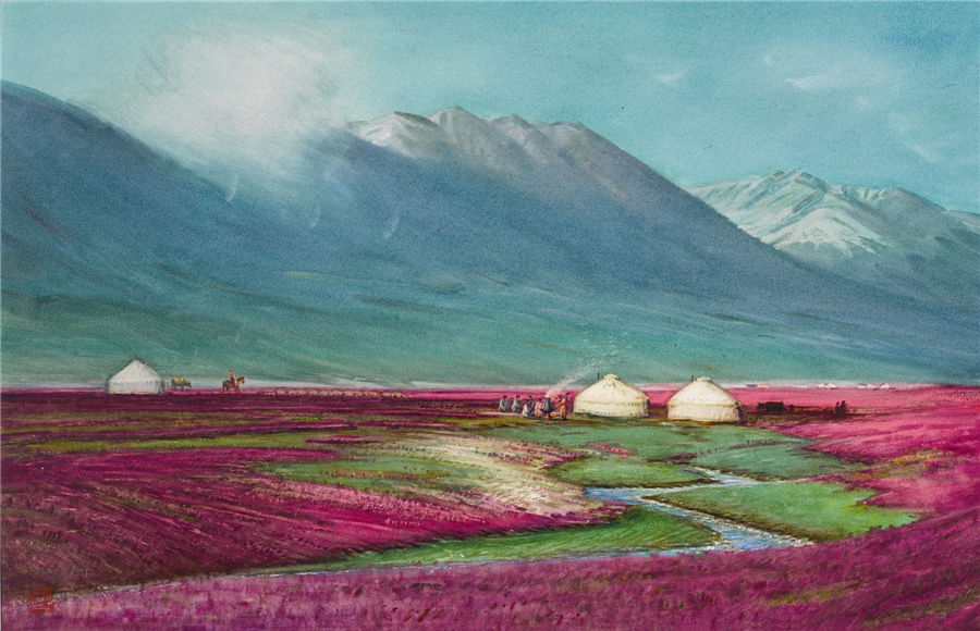 Retrospective of artist's watercolors over six decades