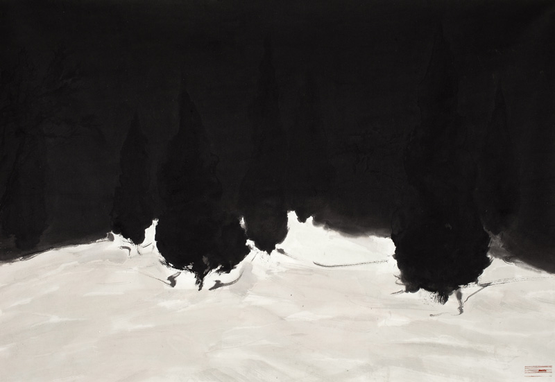 Exhibition of tree paintings reveals artist's loneliness