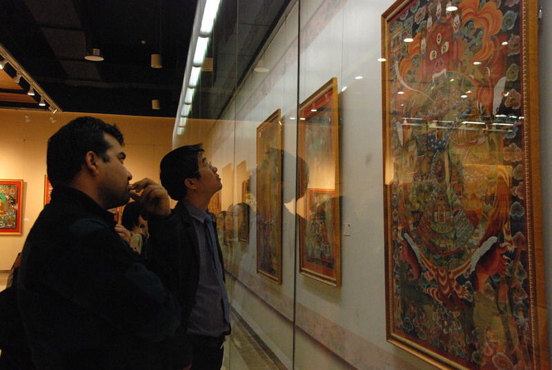 Thangka paintings shine at Nepal-China Arts Exhibition