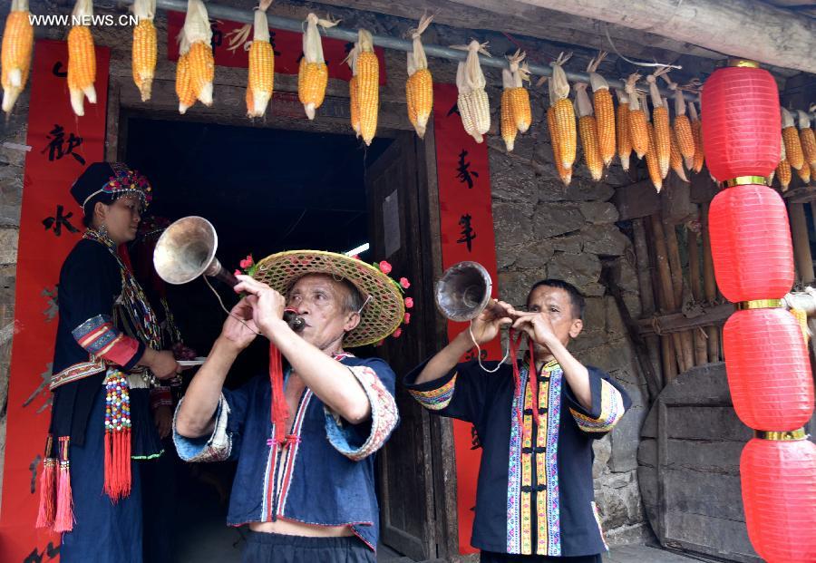 Yao people celebrate Danu Festival in S China