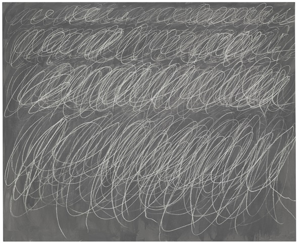 Cy Twombly's 'blackboard' painting sets auction record