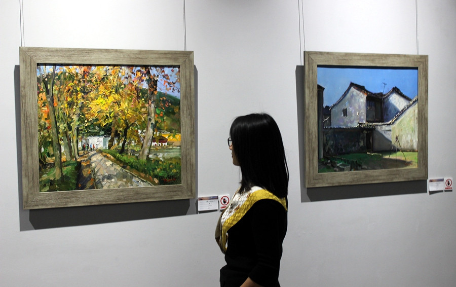 Chinese contemporary oil paintings exhibition held in Suzhou