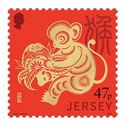 Monkey on stamps