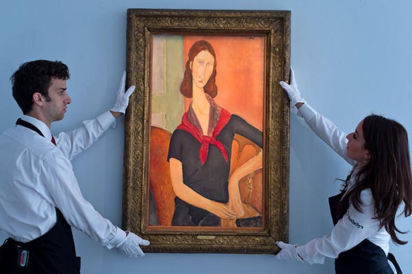 Love and tragedy highlight London art auction