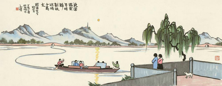 Chinese painters capture beauty of Hangzhou