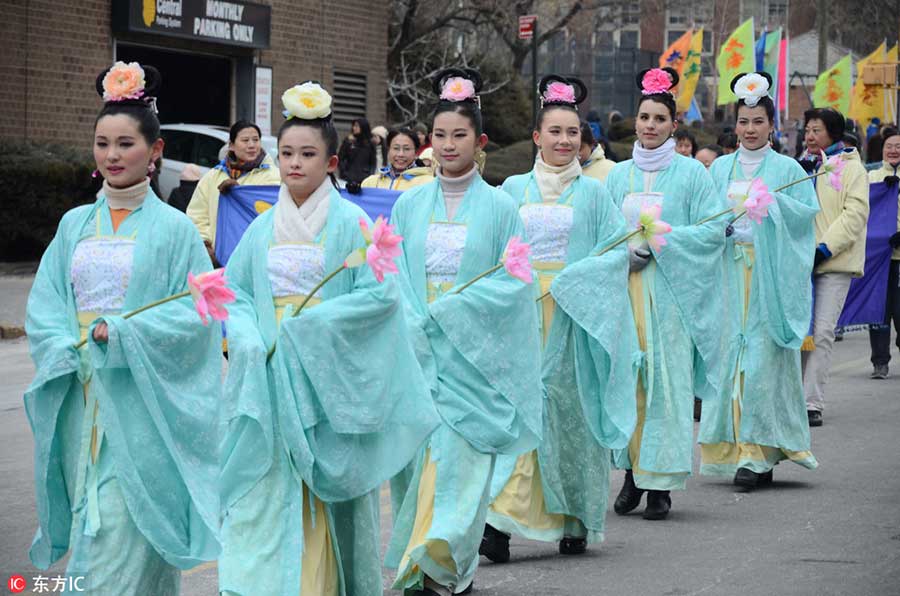 Traditional Chinese costume shines around the globe