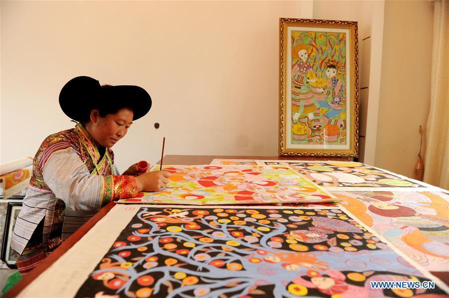 'Shuicheng villager painting' created by Miao ethnic group