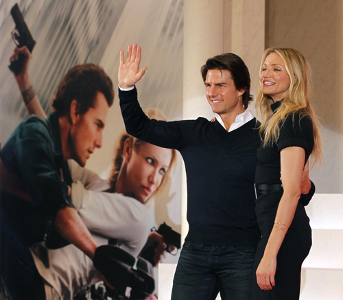 Tom Cruise and Cameron Diaz at Japan premiere of film 'Knight & Day' in Tokyo