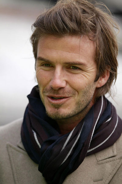 David Beckham visits main Olympic stadium in London