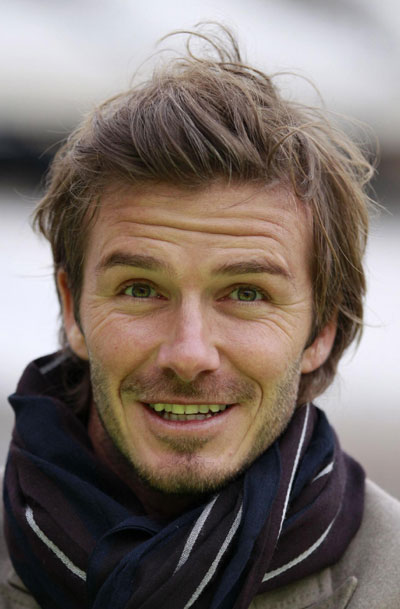 David Beckham visits main Olympic stadium in London