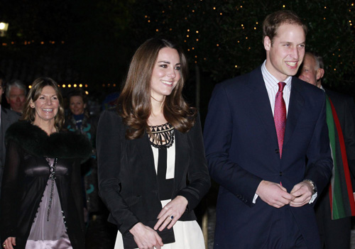 Britain's Prince William and his fiancee arrive at The Thursford Collection