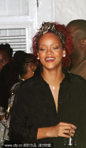 Rihanna is seen at the biggest weekday party in Barbados