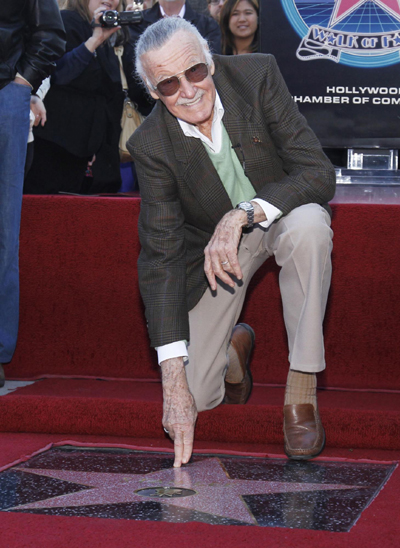 Comic book creator Stan Lee gets his Hollywood Walk of Fame star