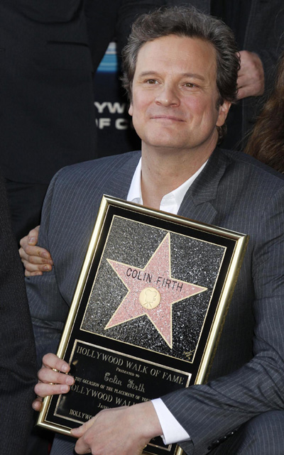 Colin Firth at ceremonies unveiling his star on Hollywood Walk of Fame in Hollywood