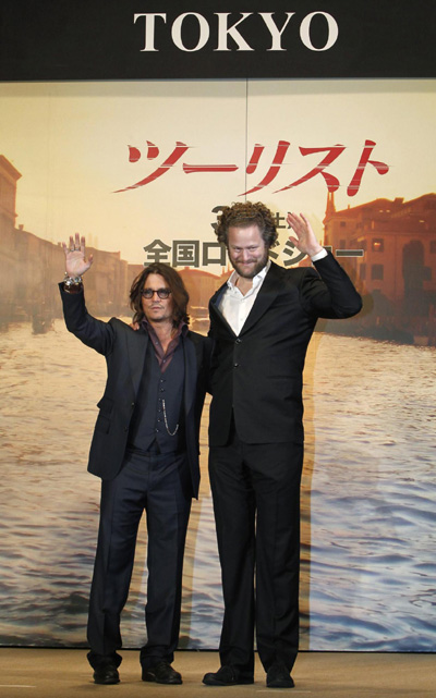 Johnny Depp promotes movie 'The Tourist' in Tokyo