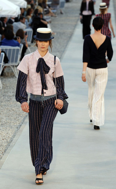 Lagerfeld's Cruise collection show for French fashion house Chanel at the Cap d'Antibes