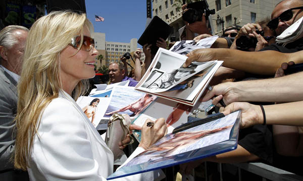 Canadian country singer Shania Twain unveils her star on the Walk of Fame