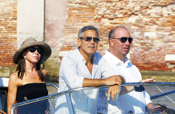 George Clooney in Venice for film festival