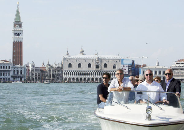 George Clooney in Venice for film festival