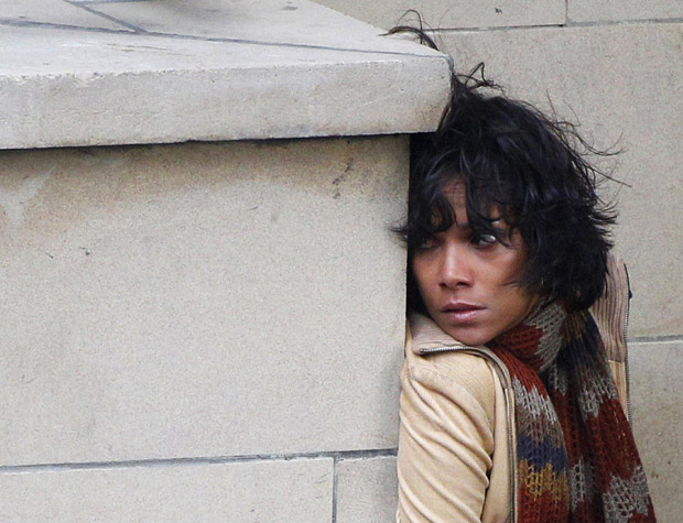 Halle Berry at set of movie 'Cloud Atlas' in Glasgow