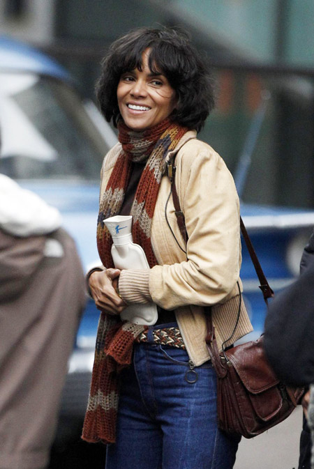 Halle Berry at set of movie 'Cloud Atlas' in Glasgow