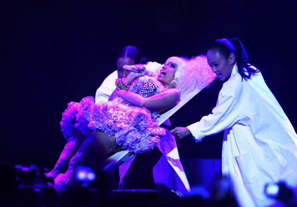 Gaga performs at iHeartRadio