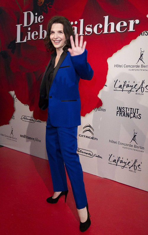 Juliette Binoche at premiere of the movie Copie Conforme in Berlin