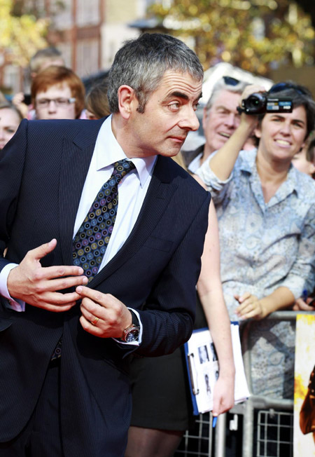 Rowan Atkinson at the UK premiere of Johnny English Reborn