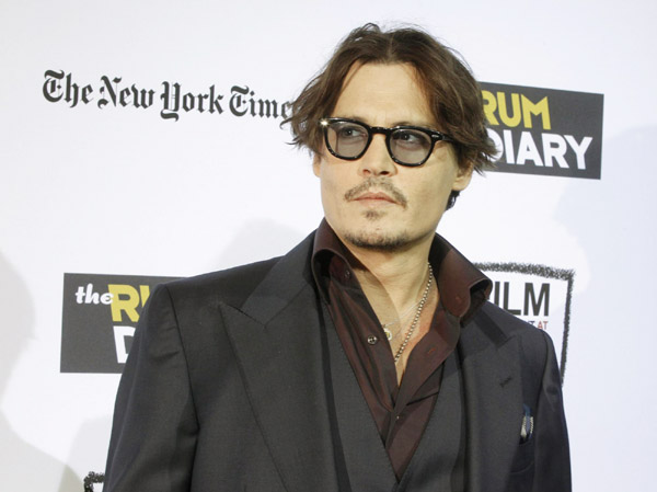 Johnny Depp at premiere of 'The Rum Diary'
